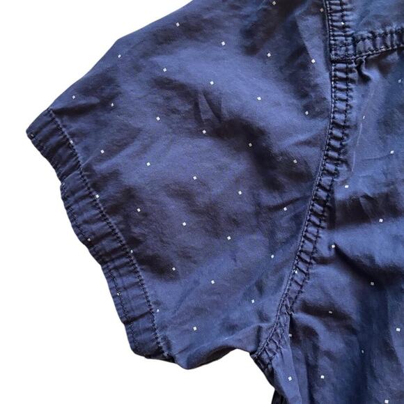Urban Outfitters Blue & White Polka Dot Short Sleeve Dress Shirt Button Up - Picture 3 of 8